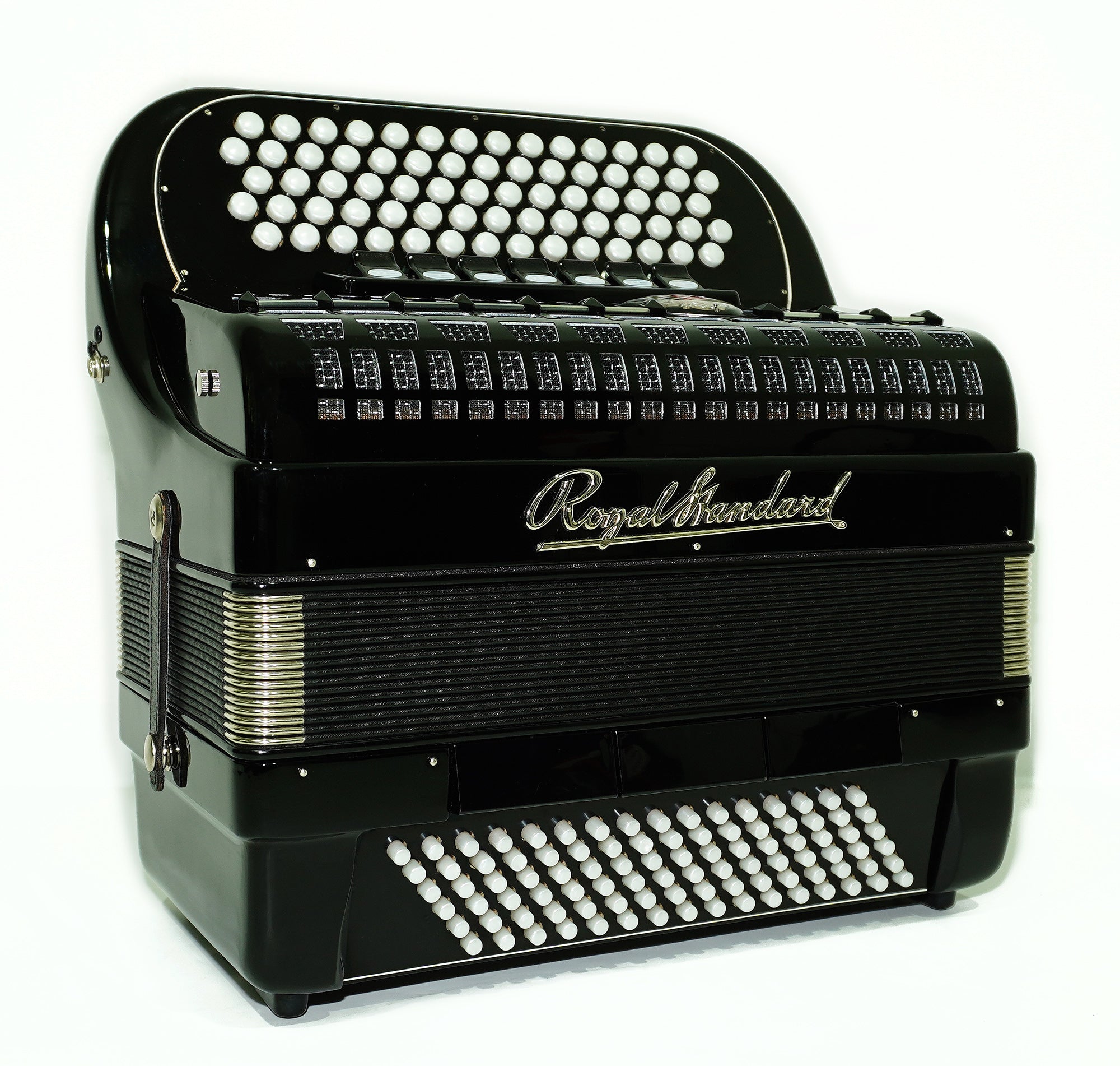 Royal Standard 96 Bass Accordion Bayan, made in Germany, C Griff Concert Button Accordion, Straps and Hard Case, Lightweight Professional Accordian, 2385