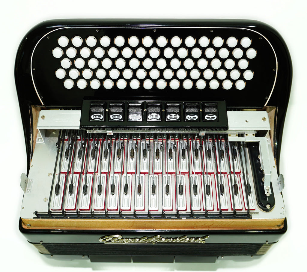 Royal Standard 96 Bass Accordion Bayan, made in Germany, C Griff Concert Button Accordion, Straps and Hard Case, Lightweight Professional Accordian, 2385