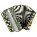 Ukraine Bayan 3 Row Button Accordion 100 Bass, Folk Harmonica Concertina, New Straps, Vintage Bayan in Tune, 2680