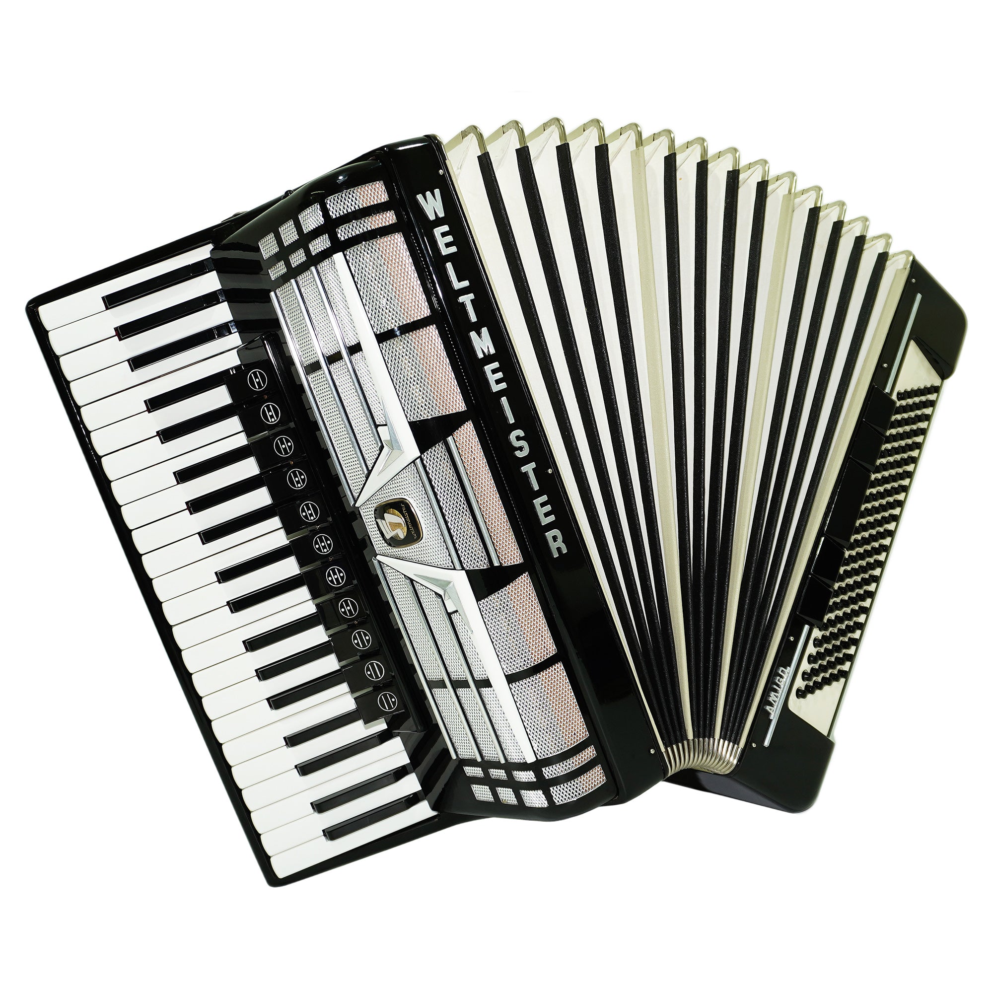 Almost Unused Weltmeister Amigo made in Germany 120 Bass Buttons Concert Piano Accordion New Straps Case 2394, Amazing Powerful sound