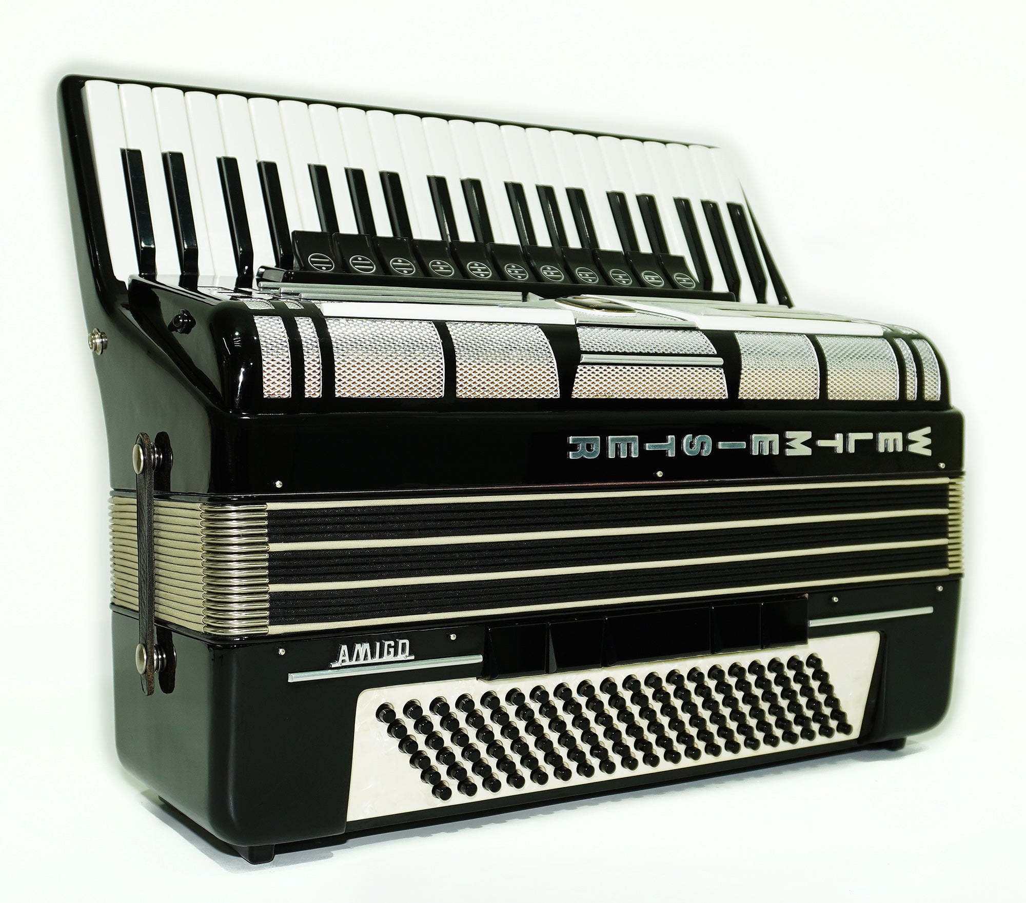 Almost Unused Weltmeister Amigo made in Germany 120 Bass Buttons Concert Piano Accordion New Straps Case 2394, Amazing Powerful sound