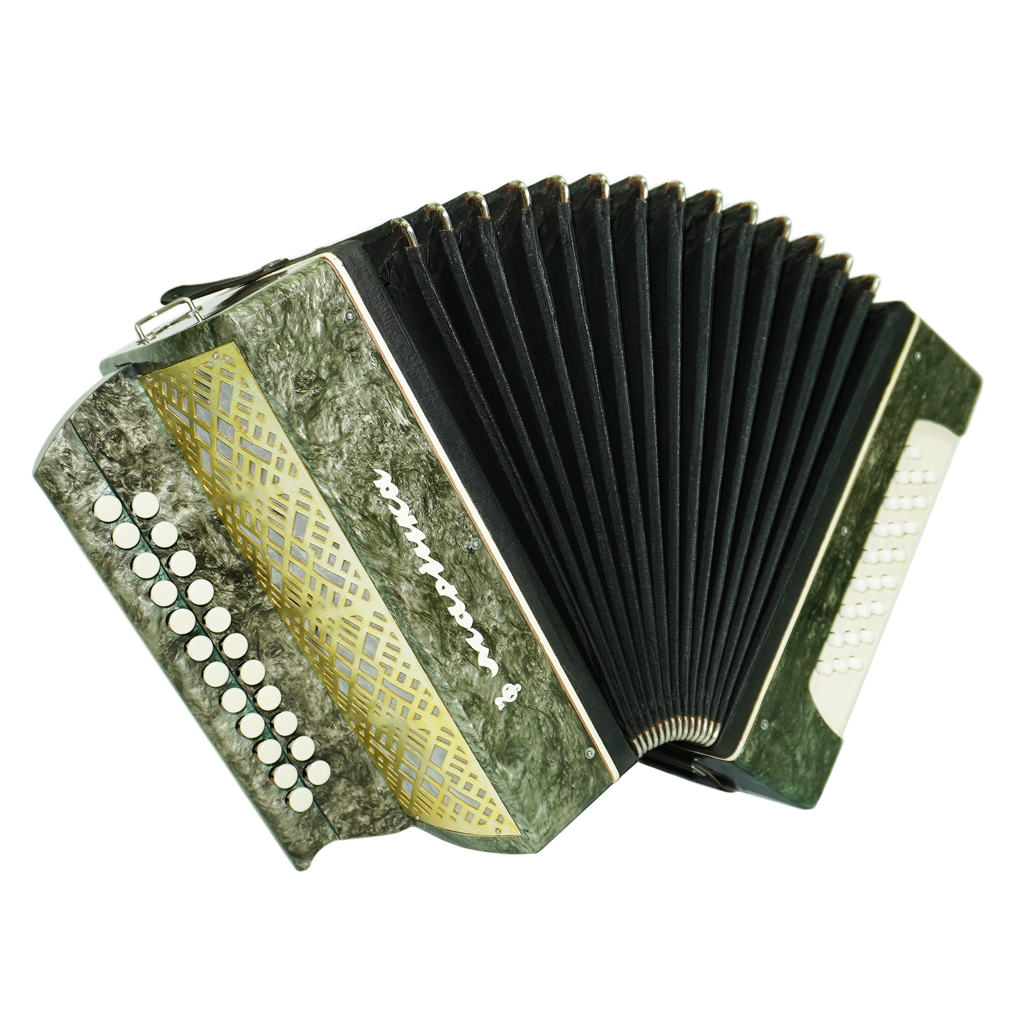 Vintage Bayan Accordion Garmoshka Folk Garmon Marichka Ukraine Button Accordion, Harmonica 23x25 Buttons, Old Squeezebox in Tune, New Straps, 2520