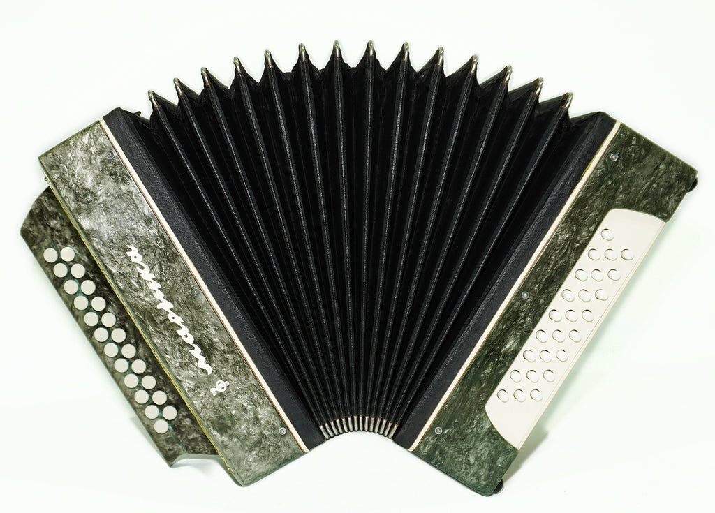 Vintage Bayan Accordion Garmoshka Folk Garmon Marichka Ukraine Button Accordion, Harmonica 23x25 Buttons, Old Squeezebox in Tune, New Straps, 2520