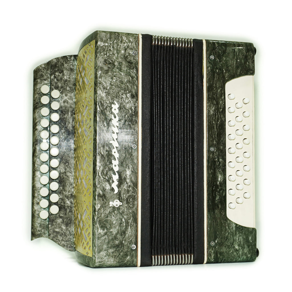 Vintage Bayan Accordion Garmoshka Folk Garmon Marichka Ukraine Button Accordion, Harmonica 23x25 Buttons, Old Squeezebox in Tune, New Straps, 2520