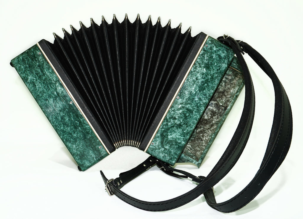 Vintage Bayan Accordion Garmoshka Folk Garmon Marichka Ukraine Button Accordion, Harmonica 23x25 Buttons, Old Squeezebox in Tune, New Straps, 2520
