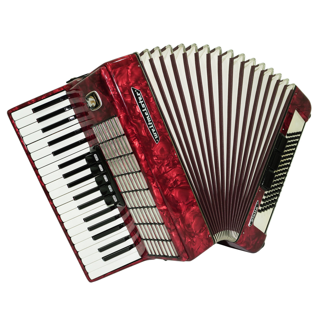 Weltmeister Stella Piano Accordion, made in Germany, 96 Bass Buttons, New Straps 2408, Quality Musical Instrument, Keyboard Accordian, Rich and Powerful sound!