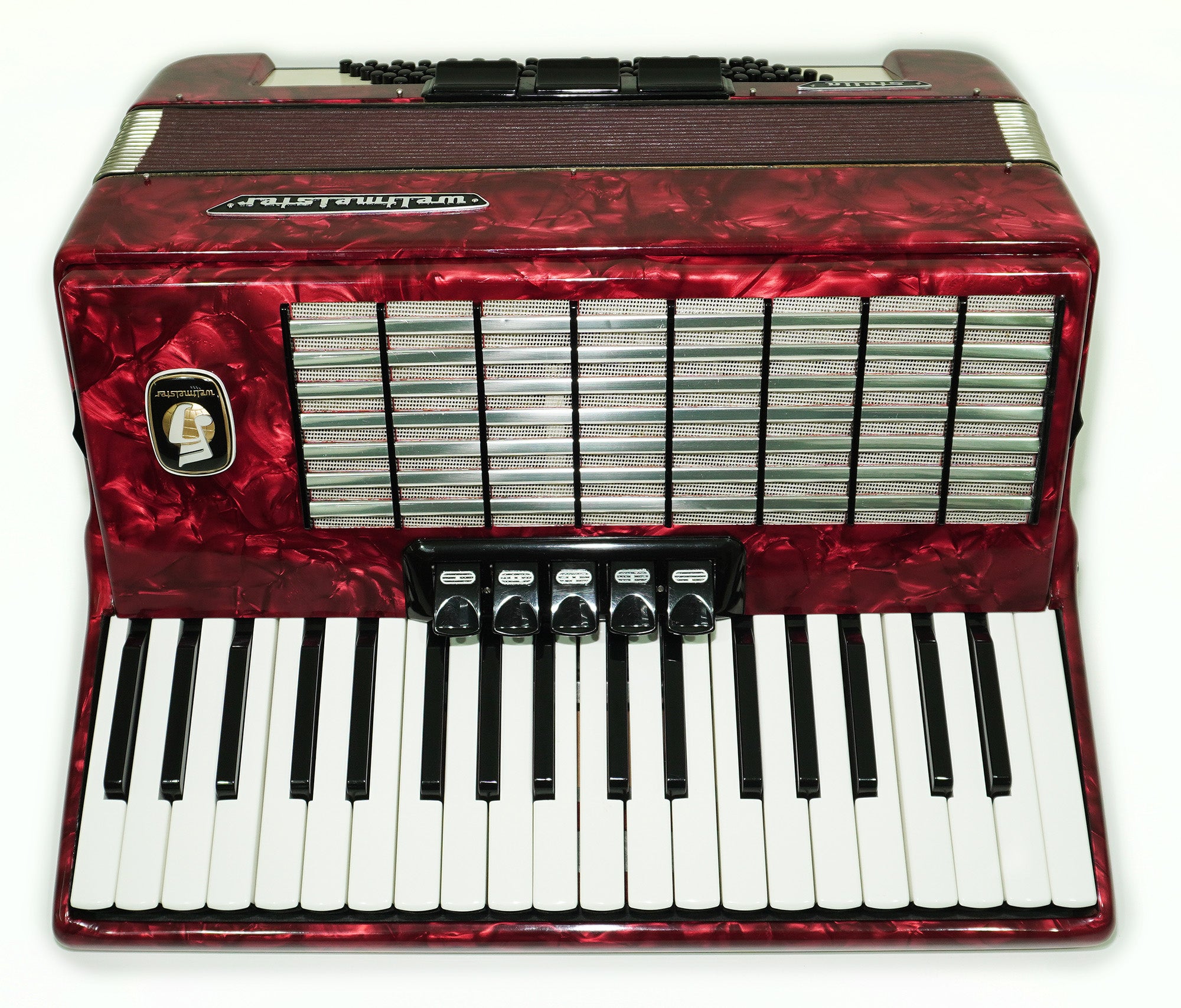 Weltmeister Stella Piano Accordion, made in Germany, 96 Bass Buttons, New Straps 2408, Quality Musical Instrument, Keyboard Accordian, Rich and Powerful sound!