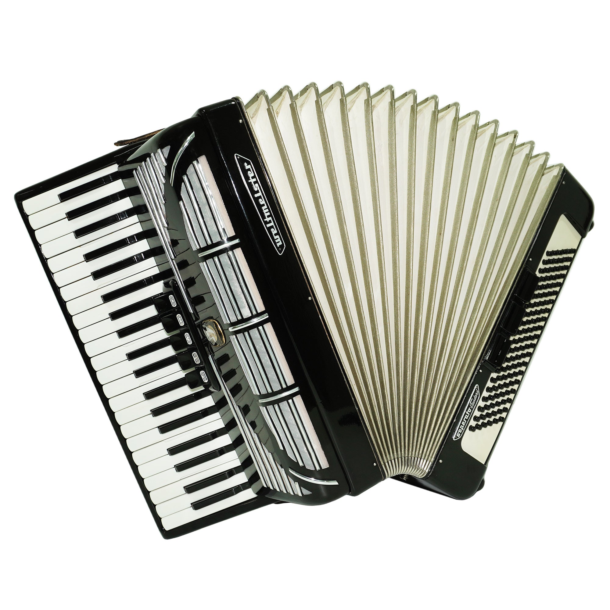Weltmeister Seperato Standard Accordion 120 Bass, made in Germany, New Straps and Soft Bag for Gift, 2435, Piano Accordian for Adults, Rich and Powerful sound!