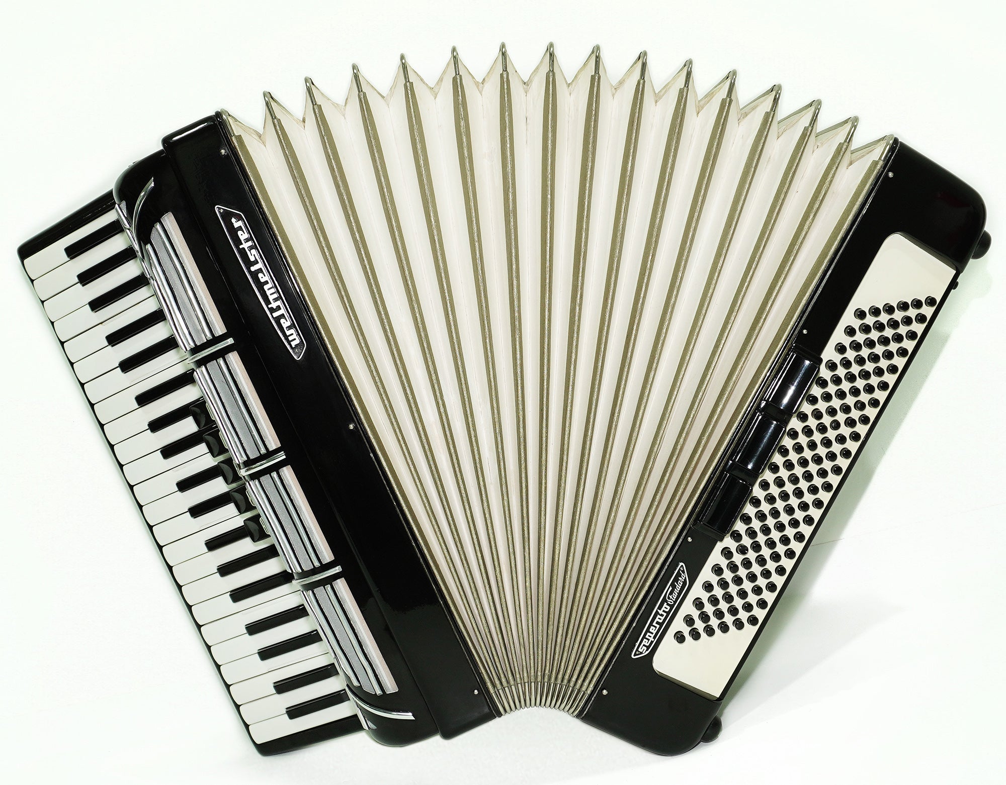 Weltmeister Seperato Standard Accordion 120 Bass, made in Germany, New Straps and Soft Bag for Gift, 2435, Piano Accordian for Adults, Rich and Powerful sound!
