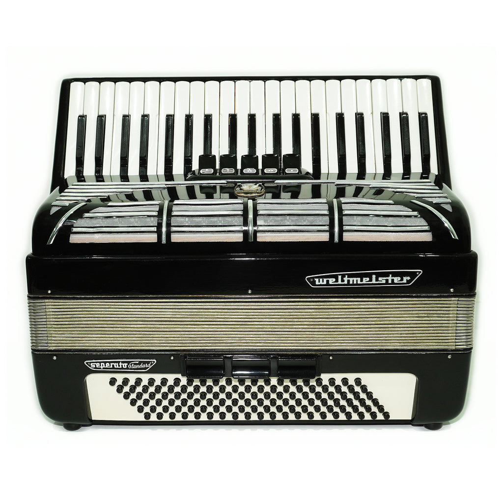 Weltmeister Seperato Standard Accordion 120 Bass, made in Germany, New Straps and Soft Bag for Gift, 2435, Piano Accordian for Adults, Rich and Powerful sound!