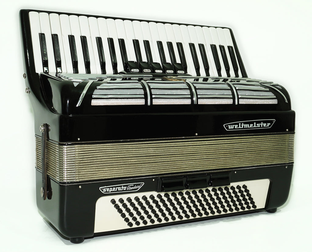 Weltmeister Seperato Standard Accordion 120 Bass, made in Germany, New Straps and Soft Bag for Gift, 2435, Piano Accordian for Adults, Rich and Powerful sound!