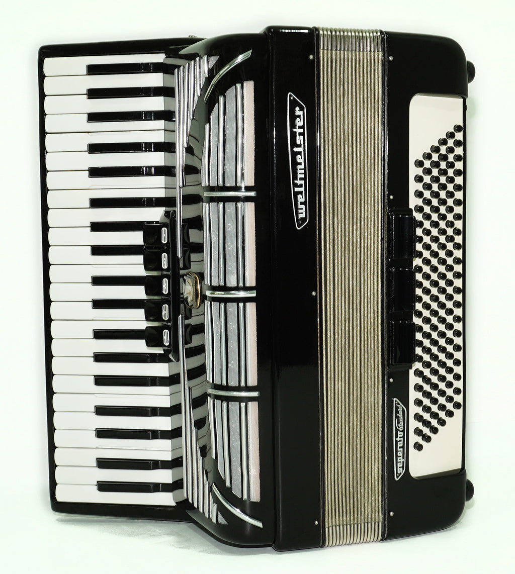 Weltmeister Seperato Standard Accordion 120 Bass, made in Germany, New Straps and Soft Bag for Gift, 2435, Piano Accordian for Adults, Rich and Powerful sound!