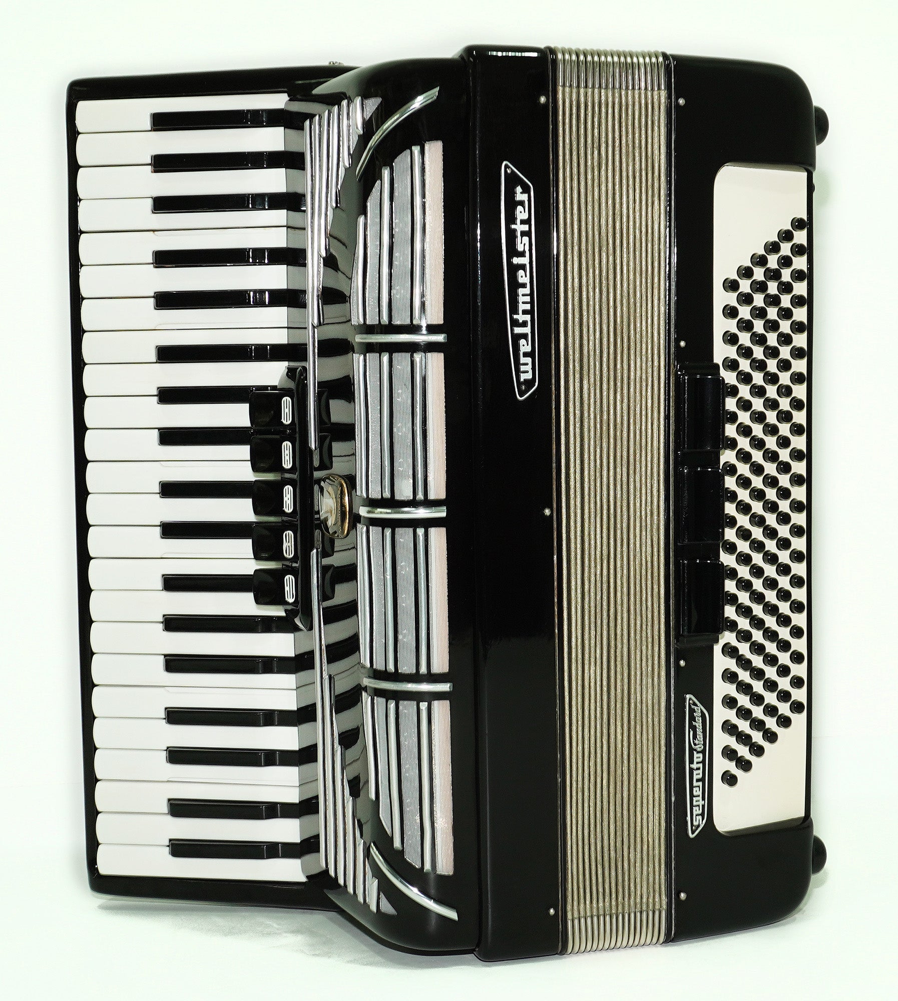 Weltmeister Seperato Standard Accordion 120 Bass, made in Germany, New Straps and Soft Bag for Gift, 2435, Piano Accordian for Adults, Rich and Powerful sound!