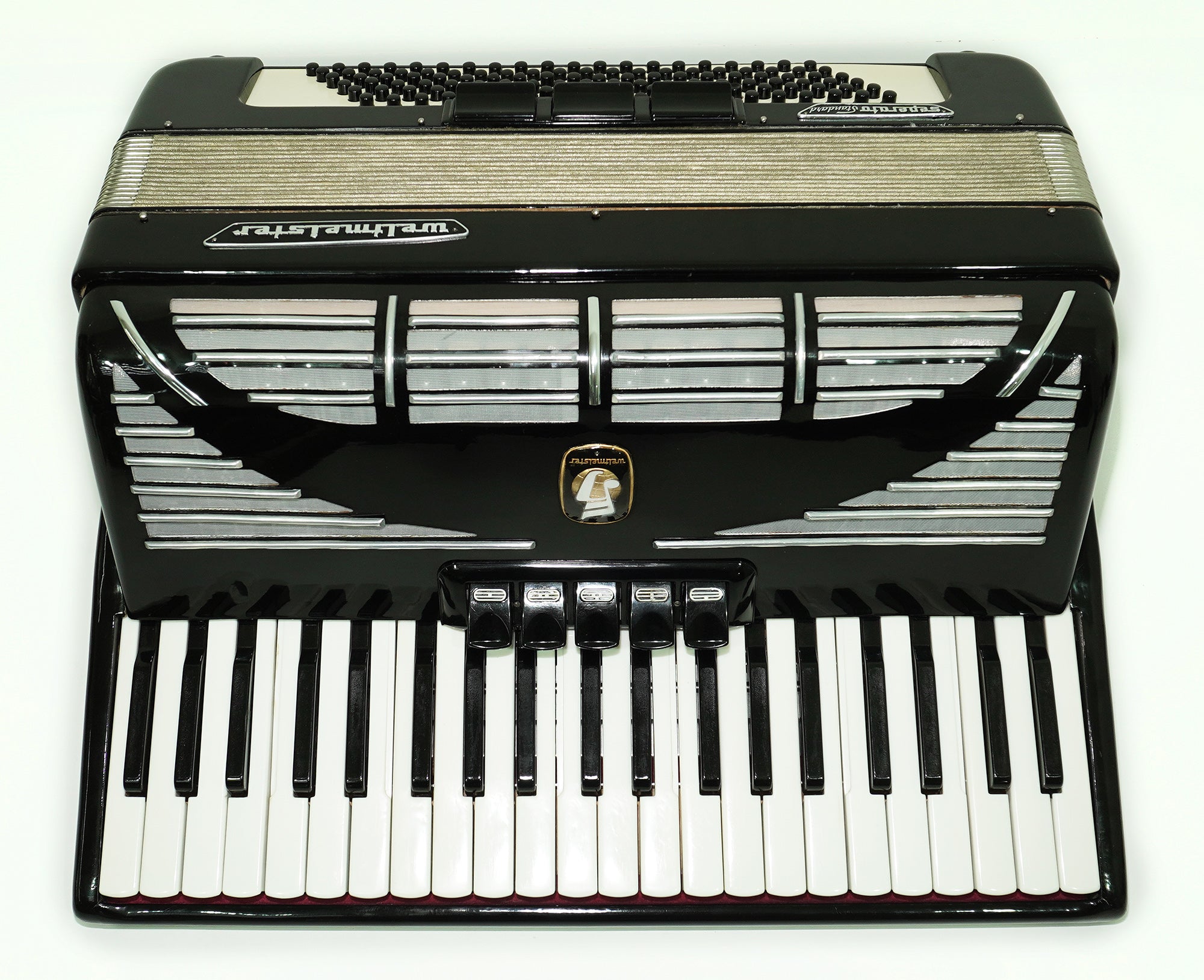 Weltmeister Seperato Standard Accordion 120 Bass, made in Germany, New Straps and Soft Bag for Gift, 2435, Piano Accordian for Adults, Rich and Powerful sound!