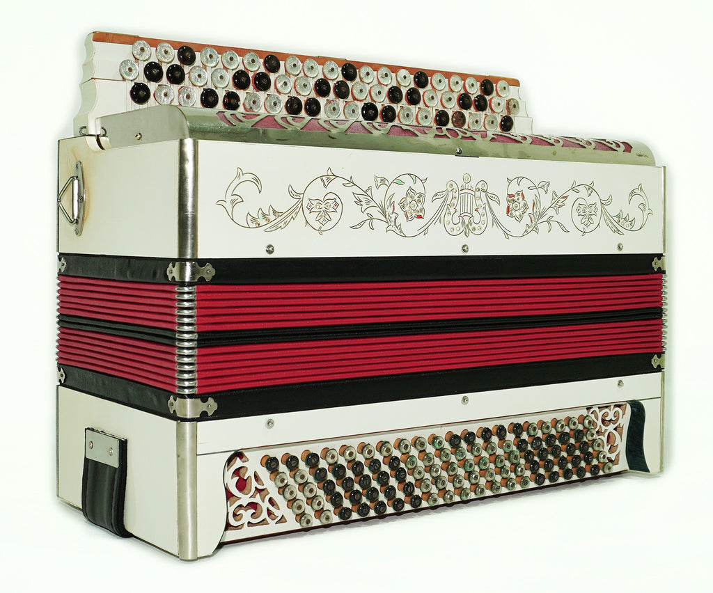Vintage Bayan Handmade 100 Bass Button Accordion, Decorated Original Soviet Bayan, 2433, Powerful Deep sound, Rare Old Bayan Accordeon