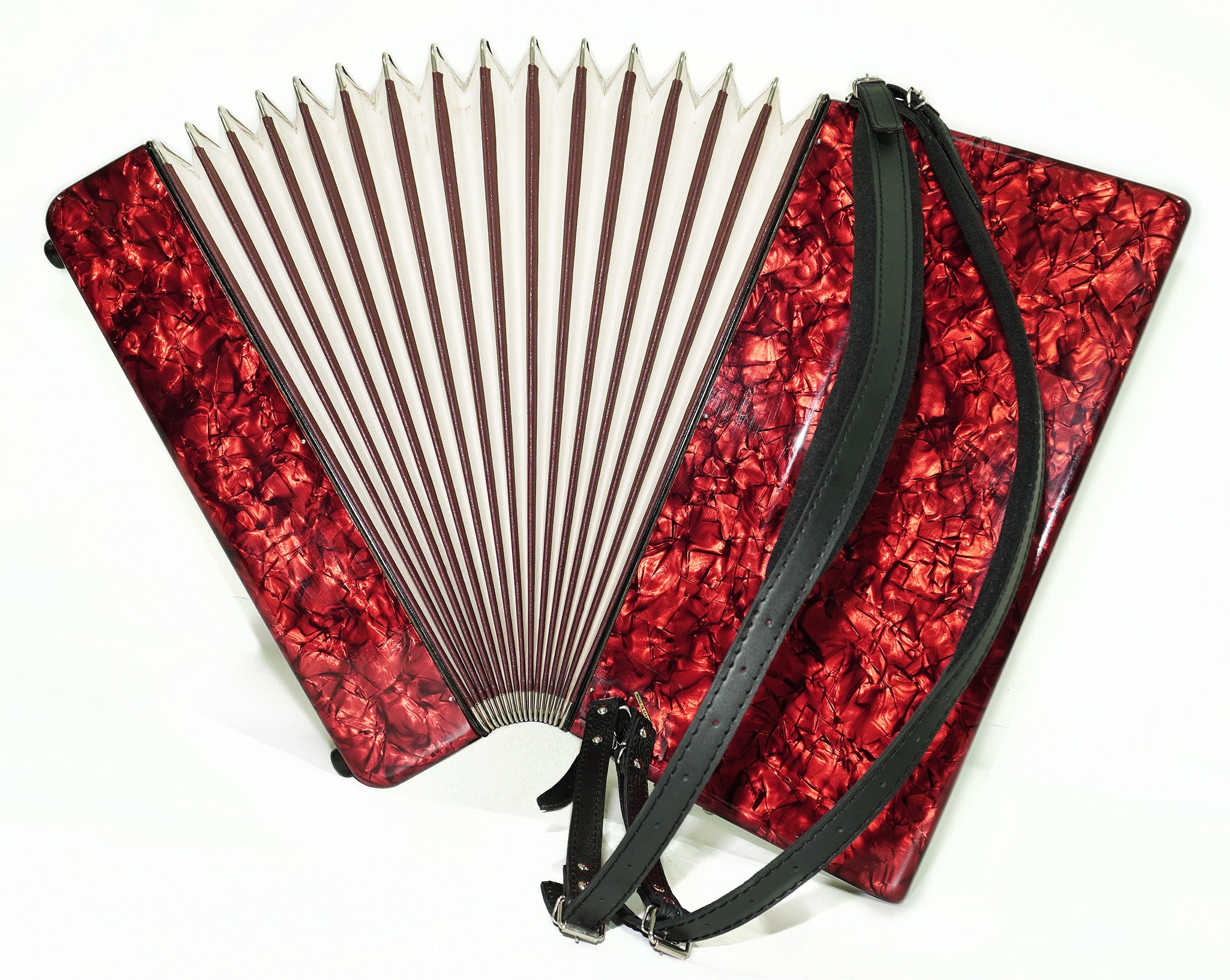 Weltmeister Stella Accordion 120 Bass made in Germany, New Straps Soft Case for Gift, Vintage Keyboard Piano Accordian Musical Instrument, 2446