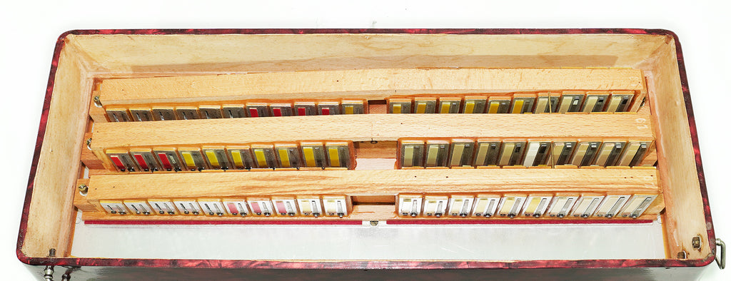 Weltmeister Stella Accordion 120 Bass made in Germany, New Straps Soft Case for Gift, Vintage Keyboard Piano Accordian Musical Instrument, 2446