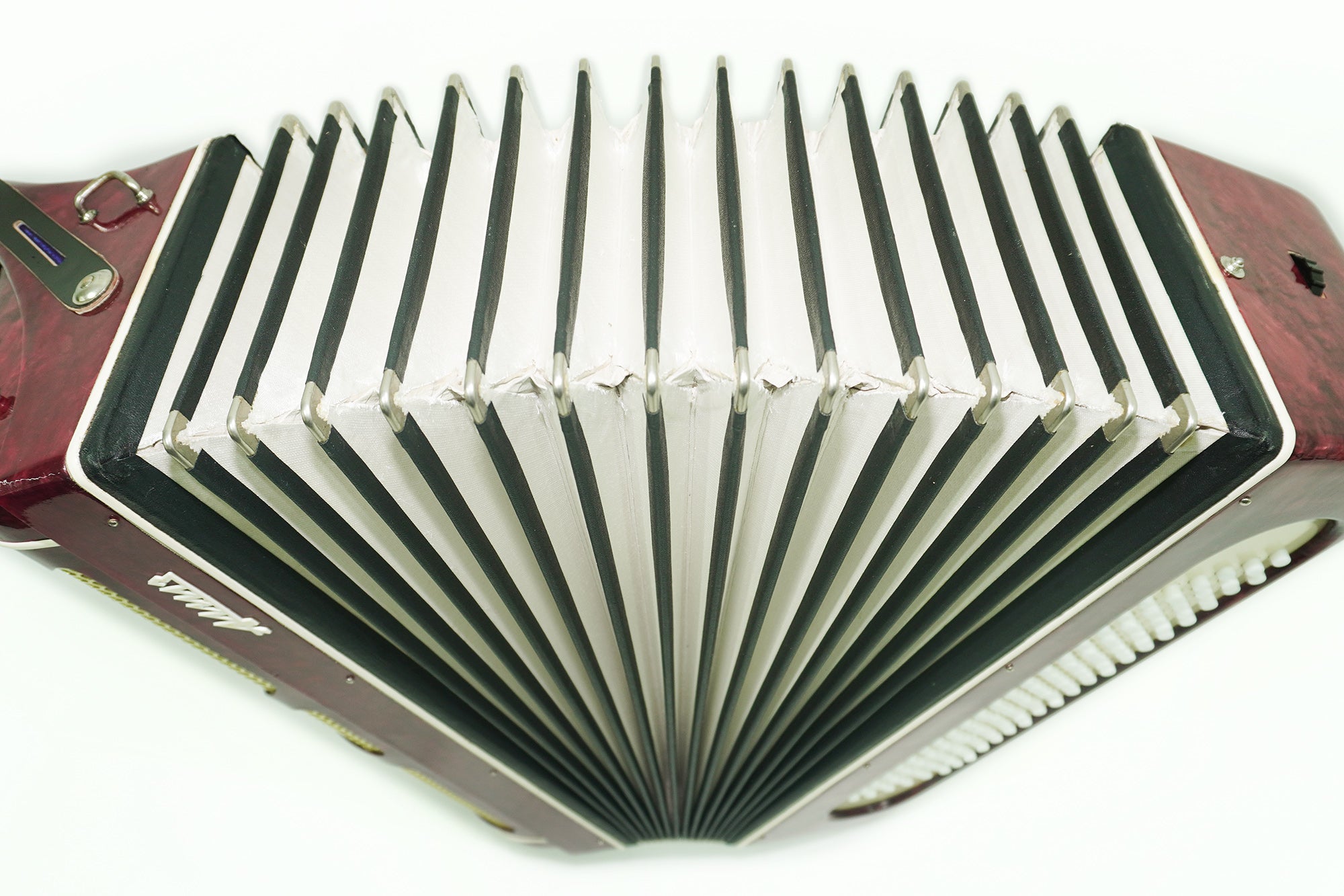 Piano Accordion Almaz 120 bass buttons, Keyboard Accordian Instrument, New Straps, 2466, Original Soviet Accordion for Adults
