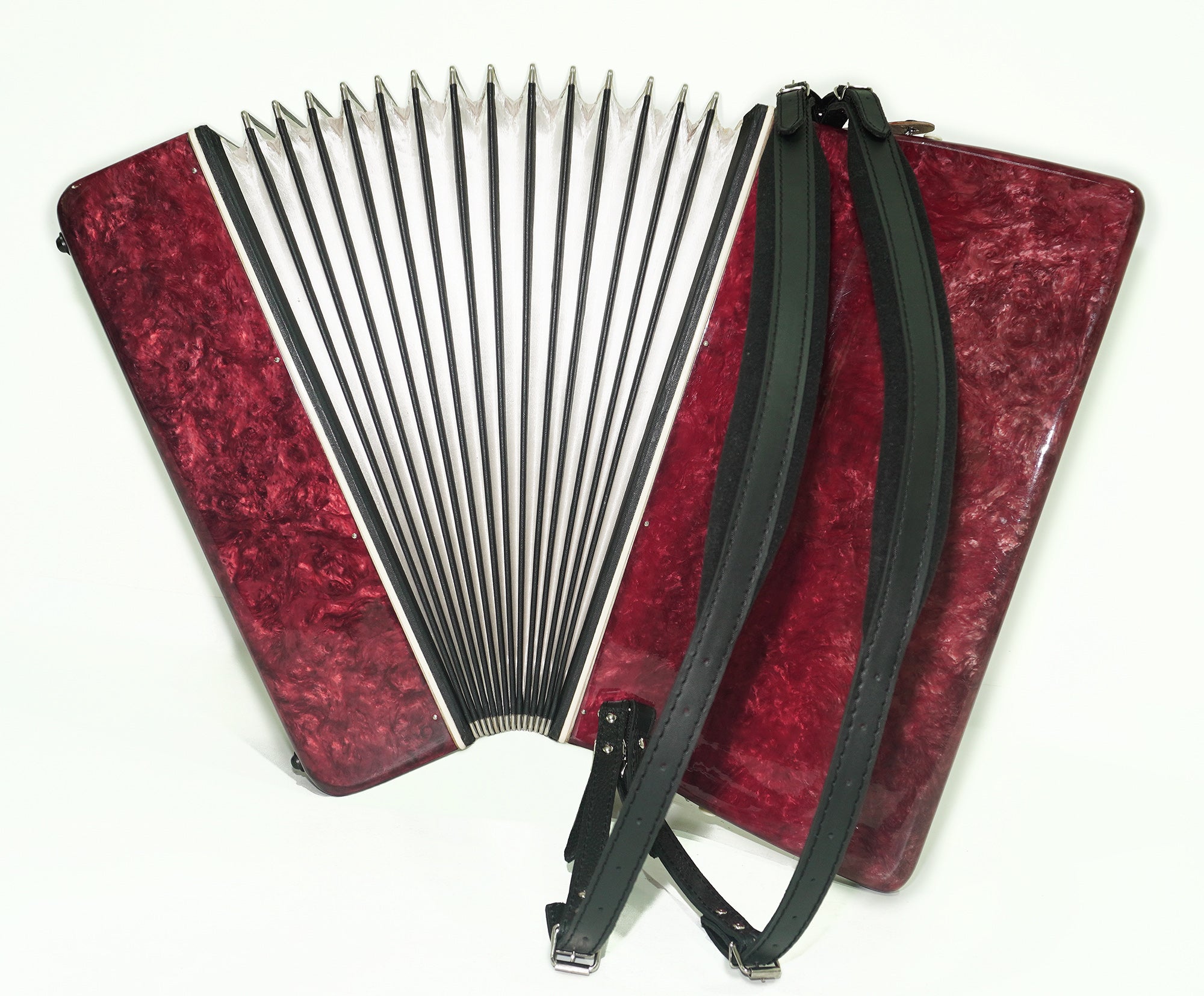 Piano Accordion Almaz 120 bass buttons, Keyboard Accordian Instrument, New Straps, 2466, Original Soviet Accordion for Adults