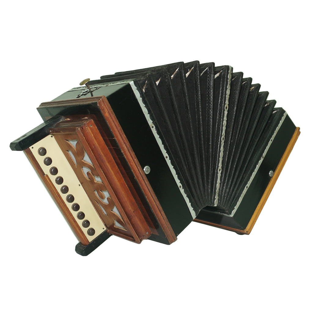 Antique Diatonic Saratovskaya Harmonica, Vintage Handmade Garmon, Button Accordion, 2440, Old Squeezebox Musical Instrument, Small Bayan Accordion