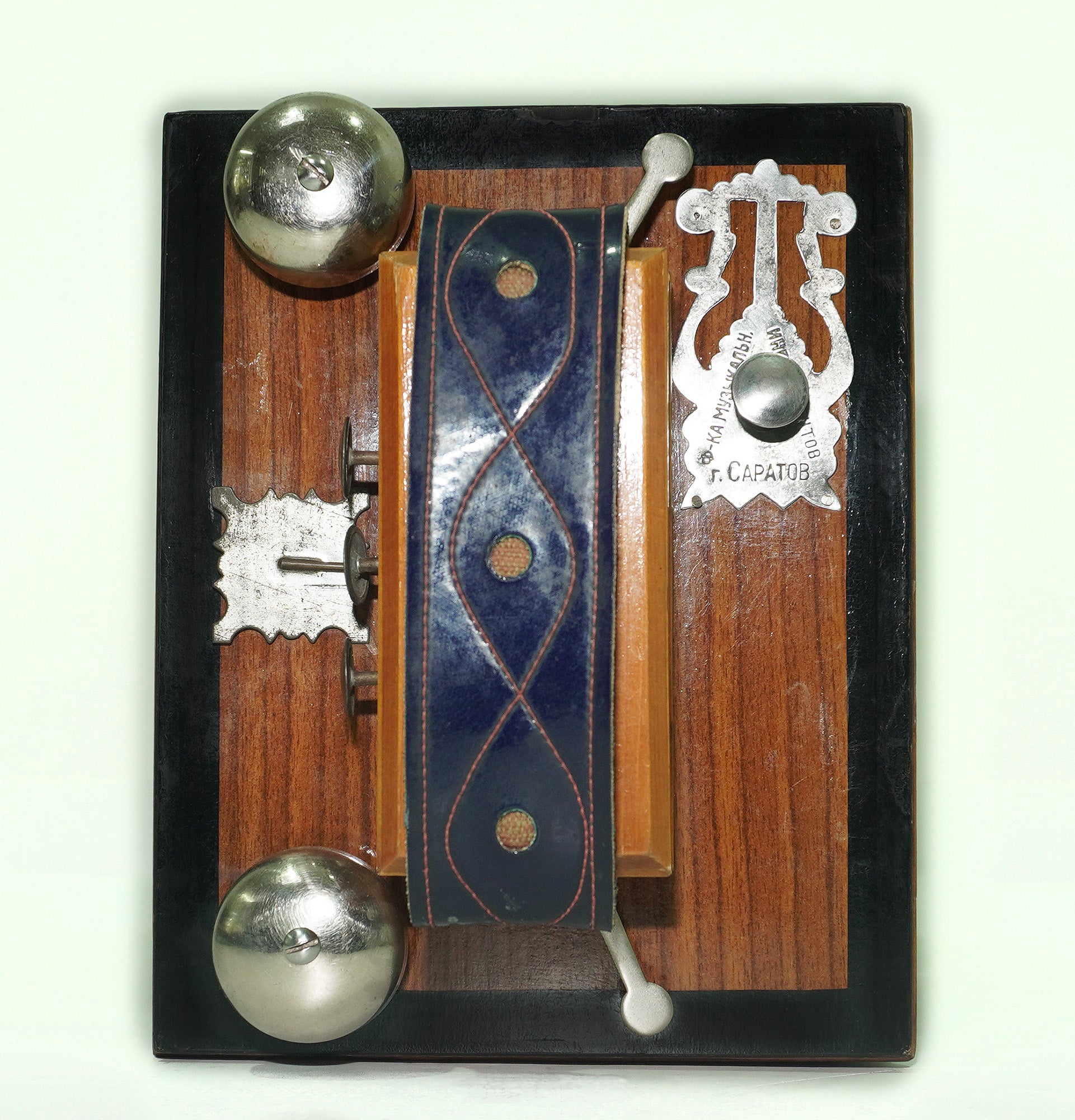 Antique Diatonic Saratovskaya Harmonica, Vintage Handmade Garmon, Button Accordion, 2440, Old Squeezebox Musical Instrument, Small Bayan Accordion