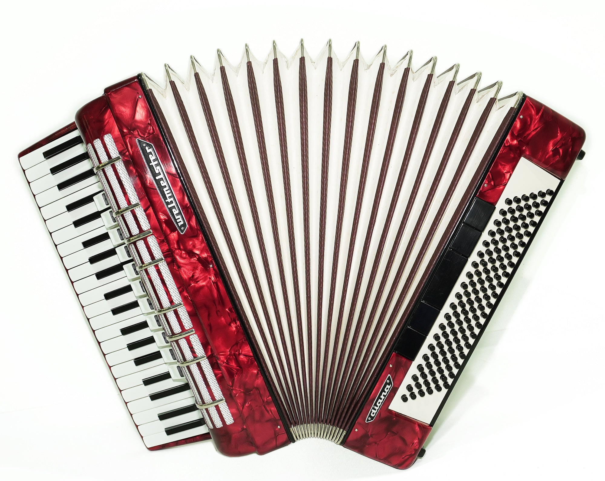 Weltmeister Diana Piano Accordion 120 Bass, made in Germany, New Straps and Soft Case for Gift, 2464, Quality Musical Instrument for Adults, Rich and Powerful sound!