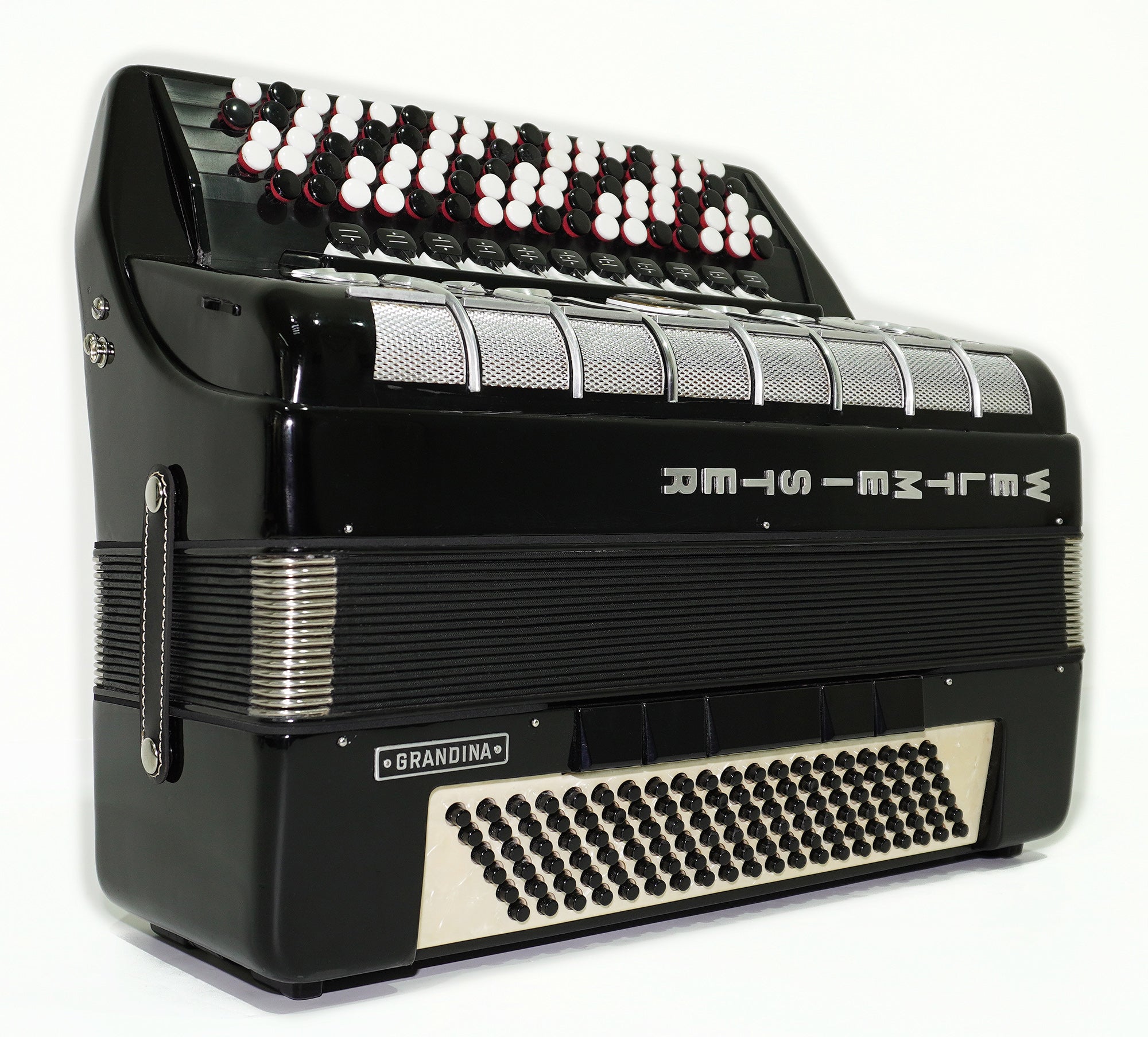 Weltmeister Grandina 5 Row Button Accordion B Griff, made in Germany, Concert Bayan 120 Bass, 2470, New Straps and Soft Case, Vintage Professional Bayan Accordian for Adults