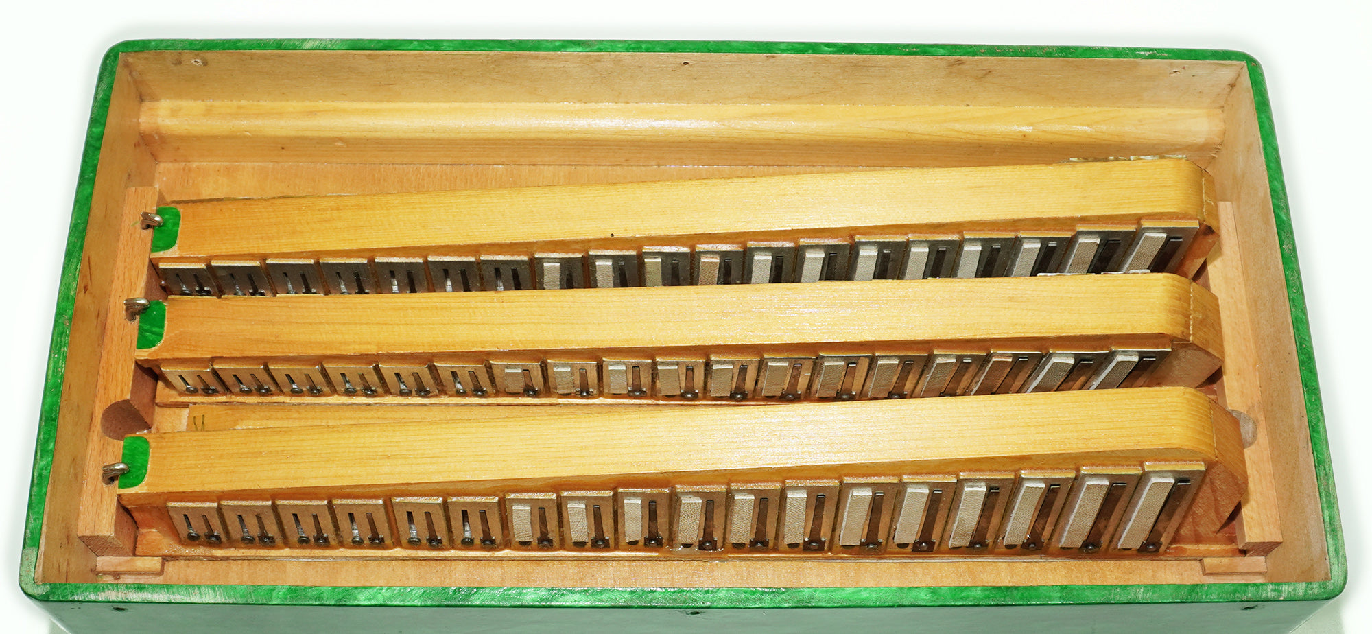 Bayan Kreminne 3 Row Chromatic Button Accordion 100 Bass, Folk Harmonica, Garmoshka, New Straps and Soft Case for Gift, Beautiful Sound, 2625