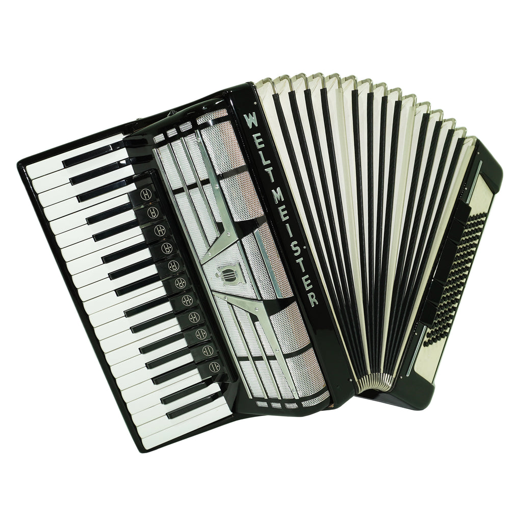 Weltmeister Amigo Accordion 96 Bass made in Germany, New Straps Soft Case for Gift, Vintage Keyboard Piano Accordian Musical Instrument, 2480