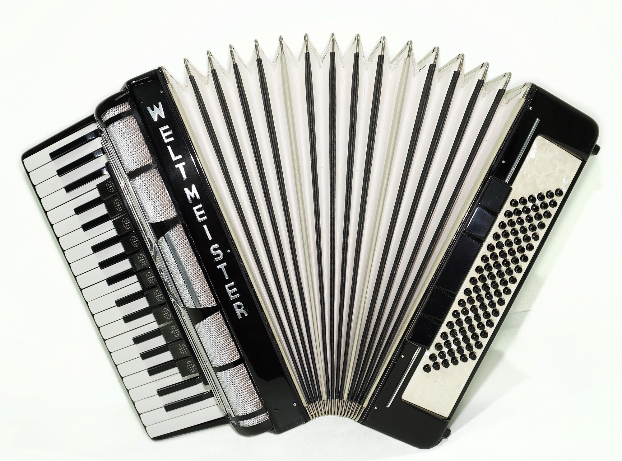 Weltmeister Amigo Accordion 96 Bass made in Germany, New Straps Soft Case for Gift, Vintage Keyboard Piano Accordian Musical Instrument, 2480