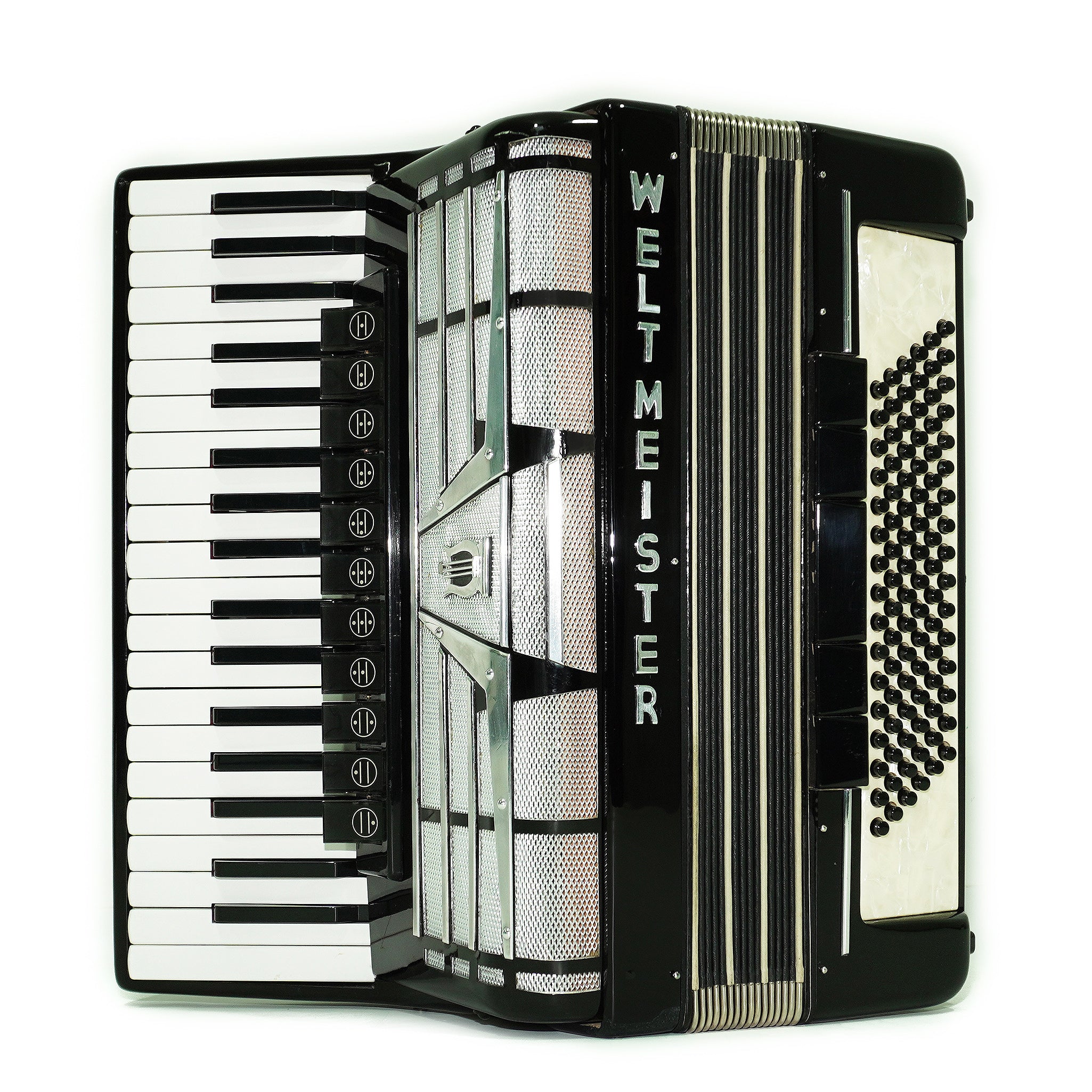 Weltmeister Amigo Accordion 96 Bass made in Germany, New Straps Soft Case for Gift, Vintage Keyboard Piano Accordian Musical Instrument, 2480