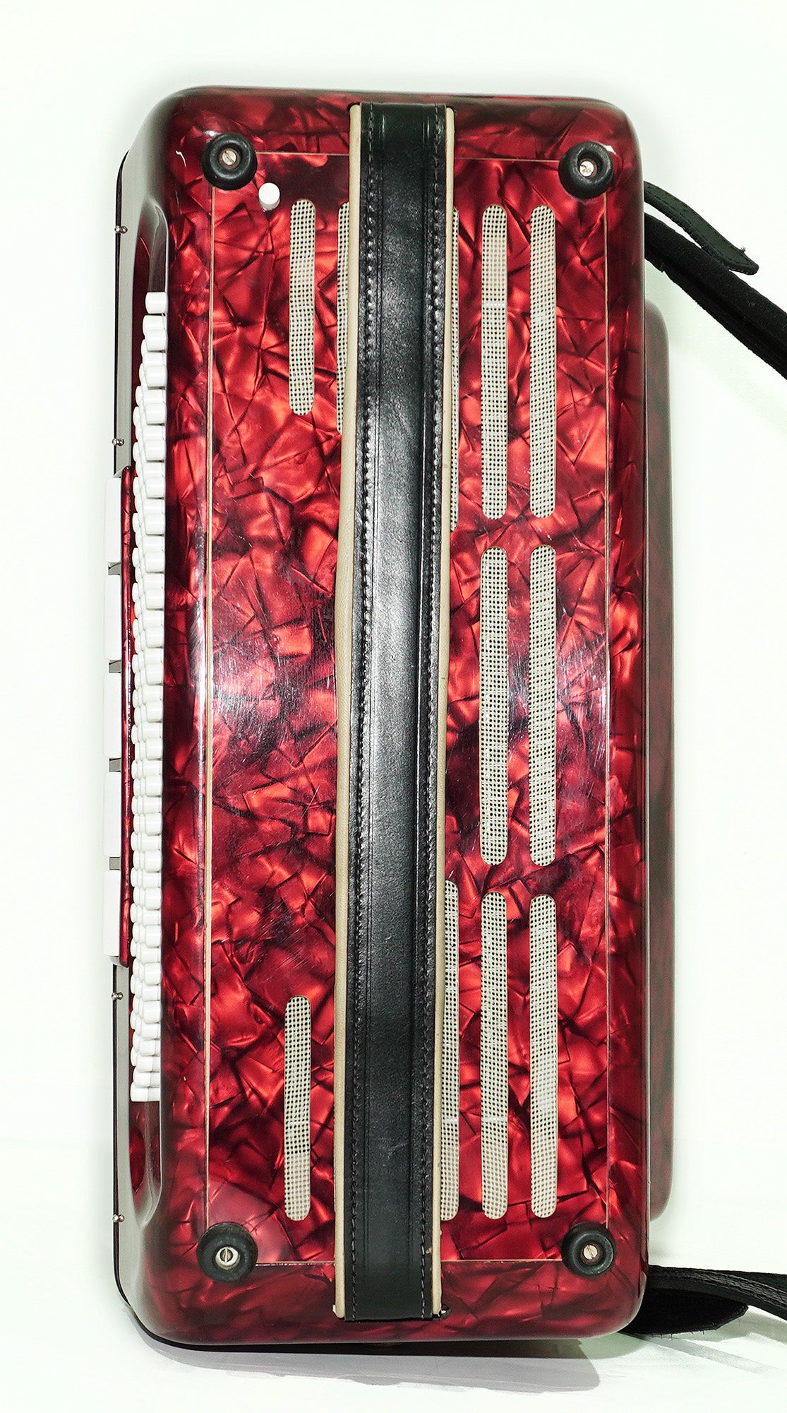 German Piano Accordion Record 120 Bass, New Straps for Gift, Quality Musical Instrument for Adults, 2493, Rich Powerful sound!