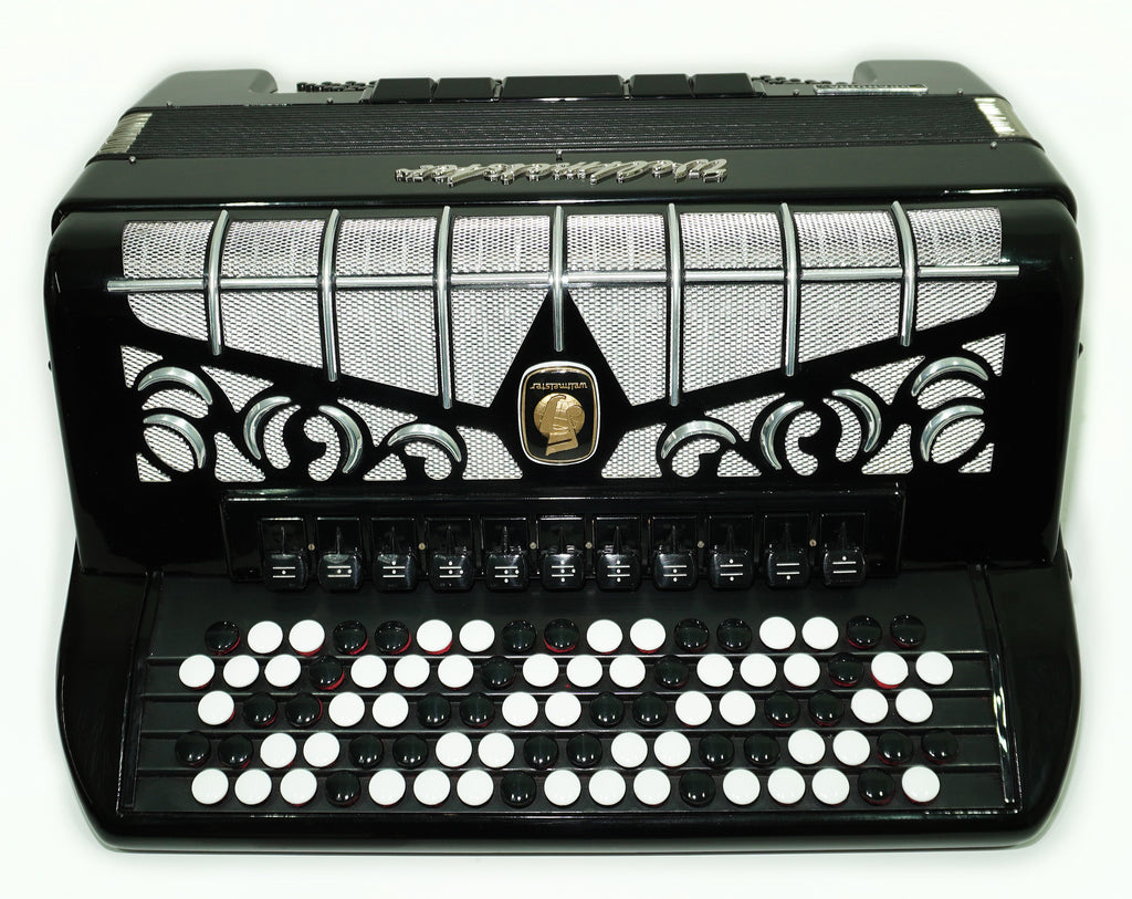 Weltmeister Grandina 120 Bass Button Accordion Bayan made in Germany B Griff Stradella, New Straps Soft Case, Concert Professional Accordion, 2505