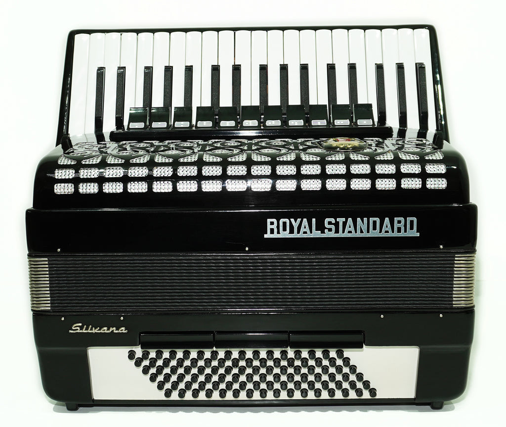 Almost Unused Royal Standard Silvana Piano Accordion 96 bass made in Germany, Concert Akkordeon for Musicians, with New Straps and Hard Case, 2506