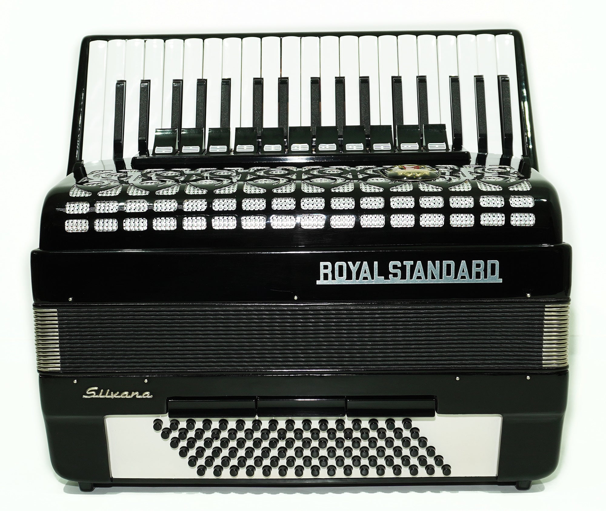 Almost Unused Royal Standard Silvana Piano Accordion 96 bass made in Germany, Concert Akkordeon for Musicians, with New Straps and Hard Case, 2506