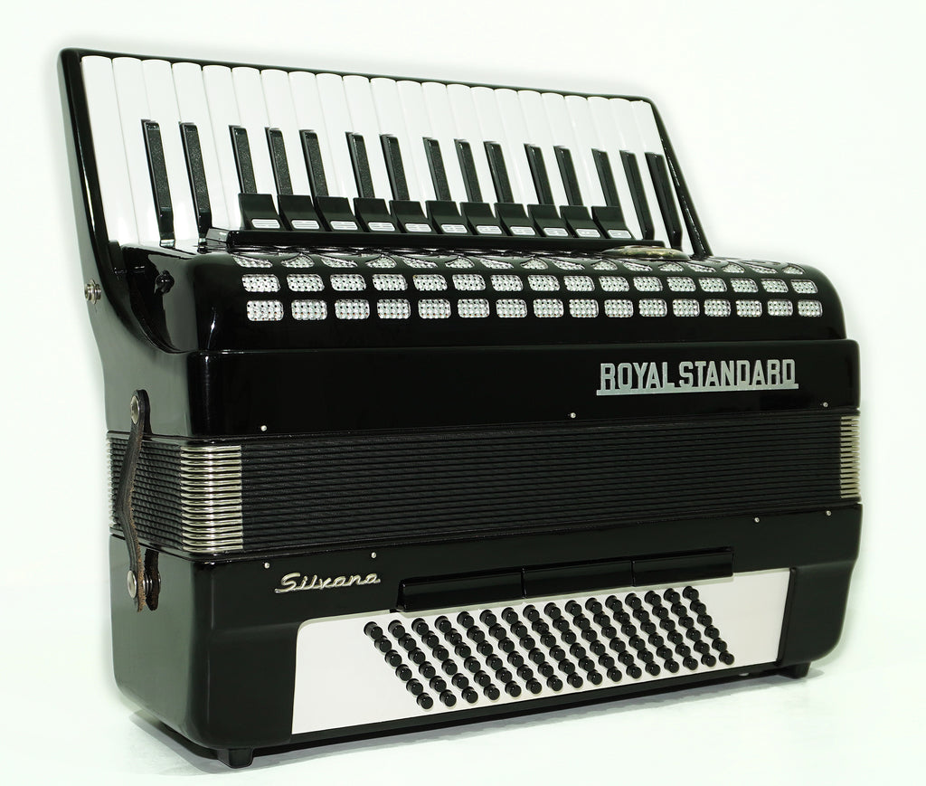 Almost Unused Royal Standard Silvana Piano Accordion 96 bass made in Germany, Concert Akkordeon for Musicians, with New Straps and Hard Case, 2506