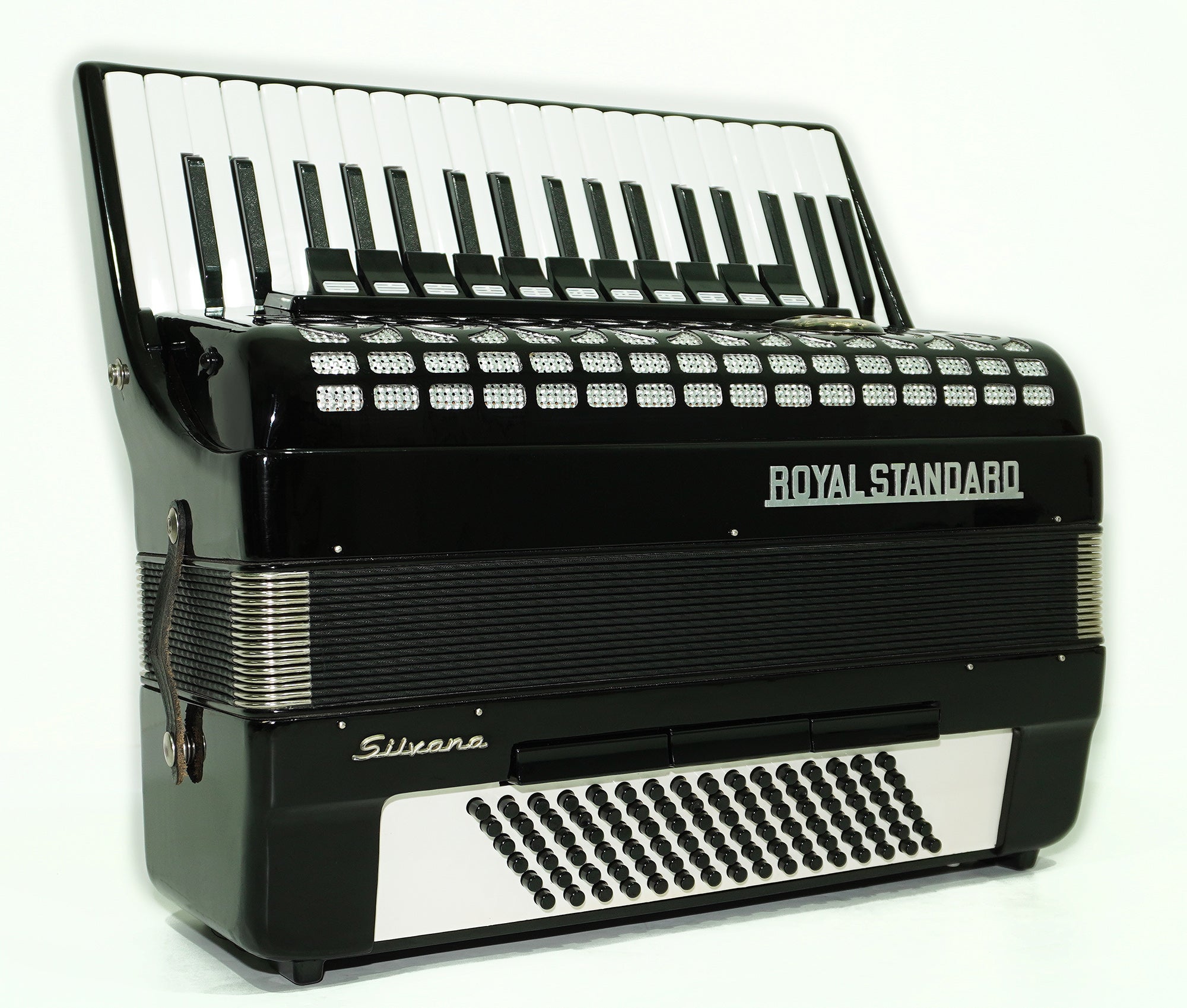 Almost Unused Royal Standard Silvana Piano Accordion 96 bass made in Germany, Concert Akkordeon for Musicians, with New Straps and Hard Case, 2506
