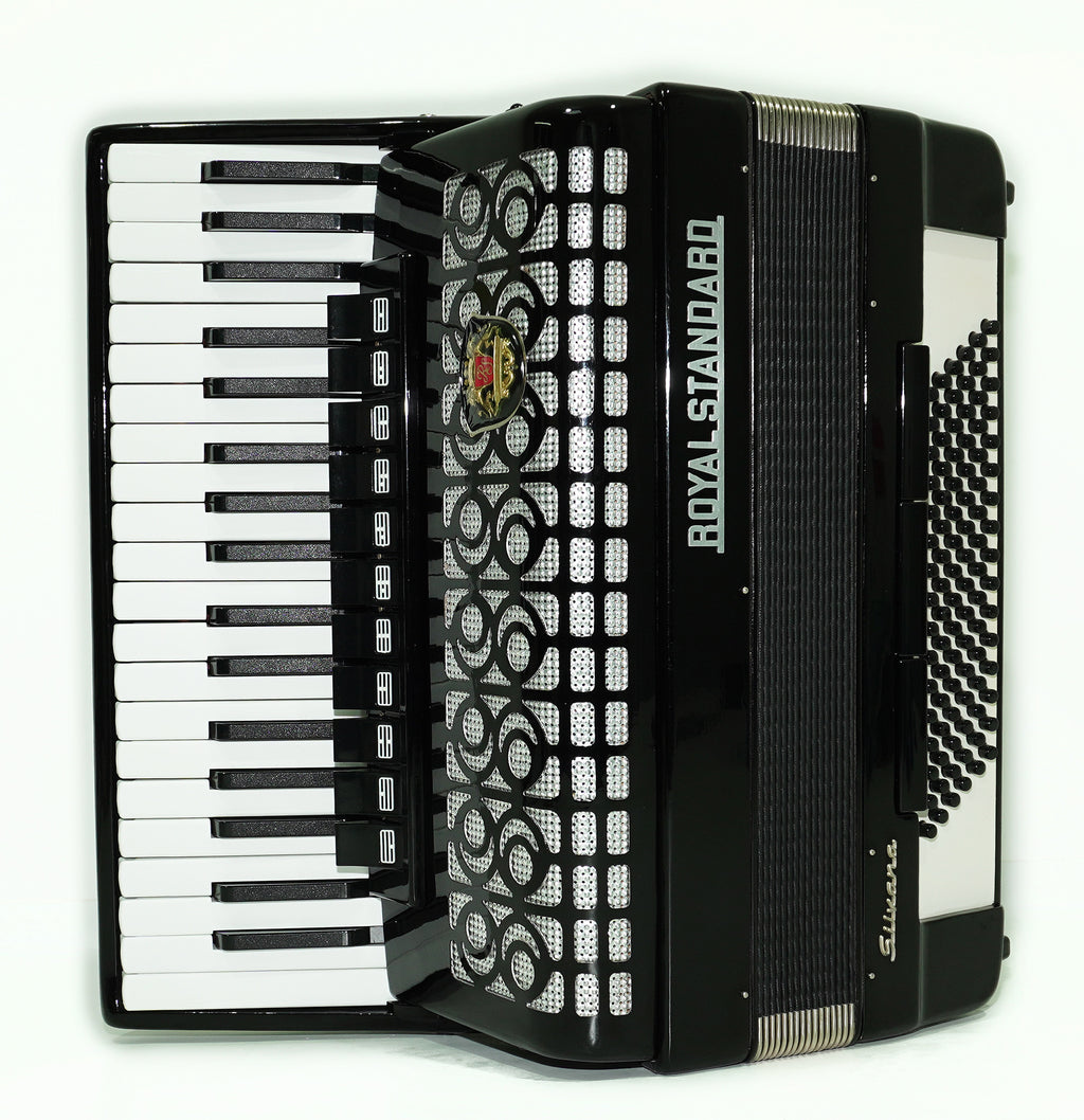 Almost Unused Royal Standard Silvana Piano Accordion 96 bass made in Germany, Concert Akkordeon for Musicians, with New Straps and Hard Case, 2506
