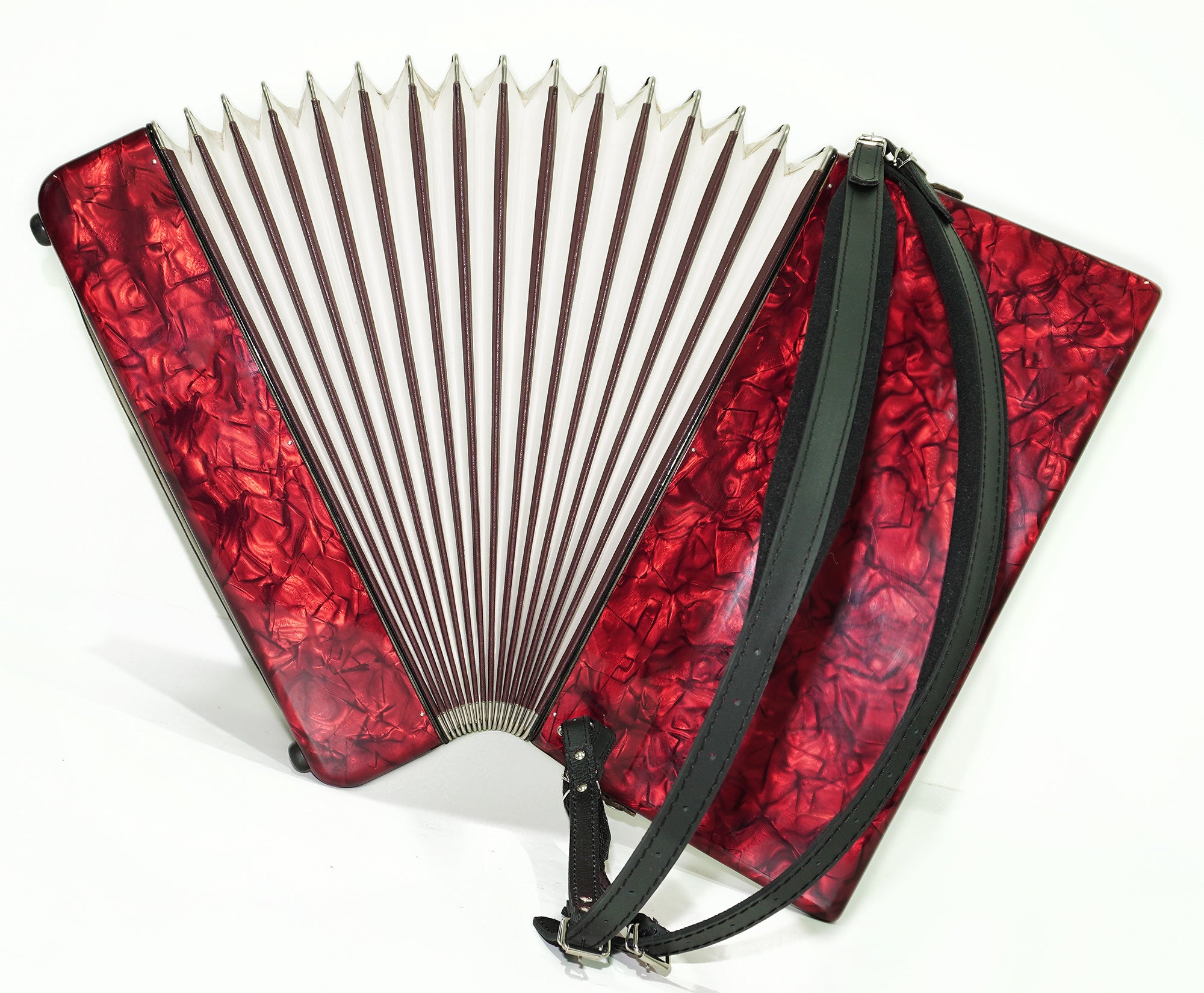 Weltmeister Stella Accordion 120 Bass made in Germany, New Straps Soft Case for Gift, Original Keyboard Piano Accordian Musical Instrument, 2504