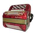 Hohner Riviera III 5-reihiges Leichtgewicht Knopfakkordeon Bayan hergestellt in Deutschland, C-Griff, neue Riemen als Geschenk, Original Tastenakkordeon, 2496