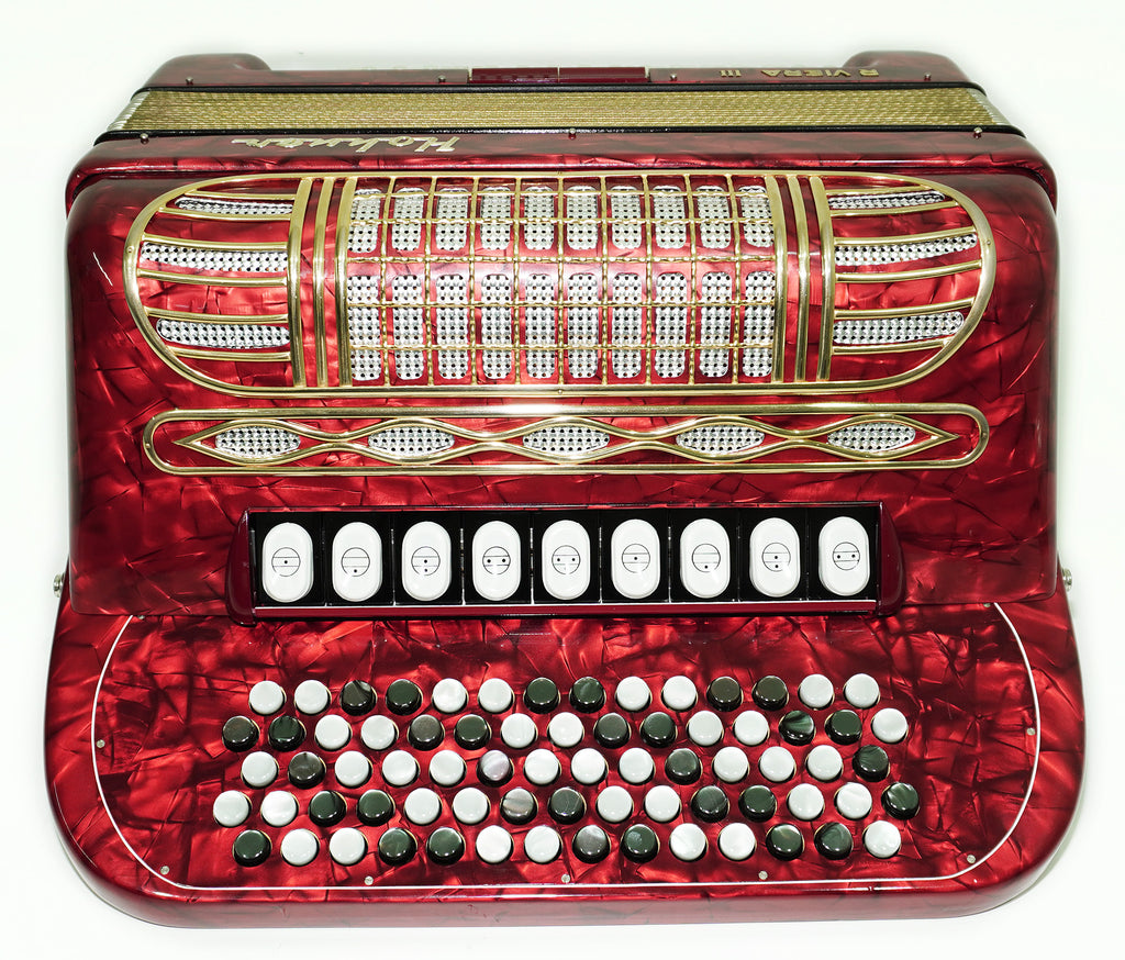 Hohner Riviera III 5 Row Lightweight Button Accordion Bayan made in Germany, C Griff, New Straps for Gift, Original Accordeone de Botones, 2496