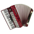 Weltmeister Stella Klavierakkordeon 120 Bässe hergestellt in Deutschland, neue Riemen, weiche Tasche als Geschenk, Vintage Tastenakkordeon Musikinstrument, 2521