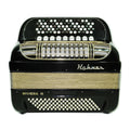 Hohner Riviera III Leichtgewicht 5 Reihen Knopfakkordeon C-Griff Deutsche Original Bayan, Fisarmonica Akkordeon Musikinstrument, Neue Riemen, 2497