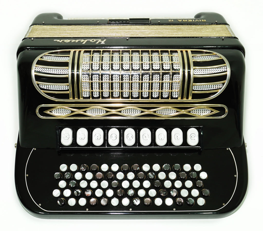 Hohner Riviera III Lightweight 5 Rows Button Accordion C Griff German Original Bayan, Fisarmonica Akkordeon Musical Instrument, New Straps, 2497