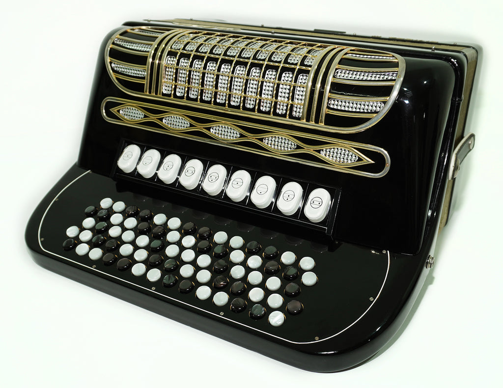 Hohner Riviera III Lightweight 5 Rows Button Accordion C Griff German Original Bayan, Fisarmonica Akkordeon Musical Instrument, New Straps, 2497