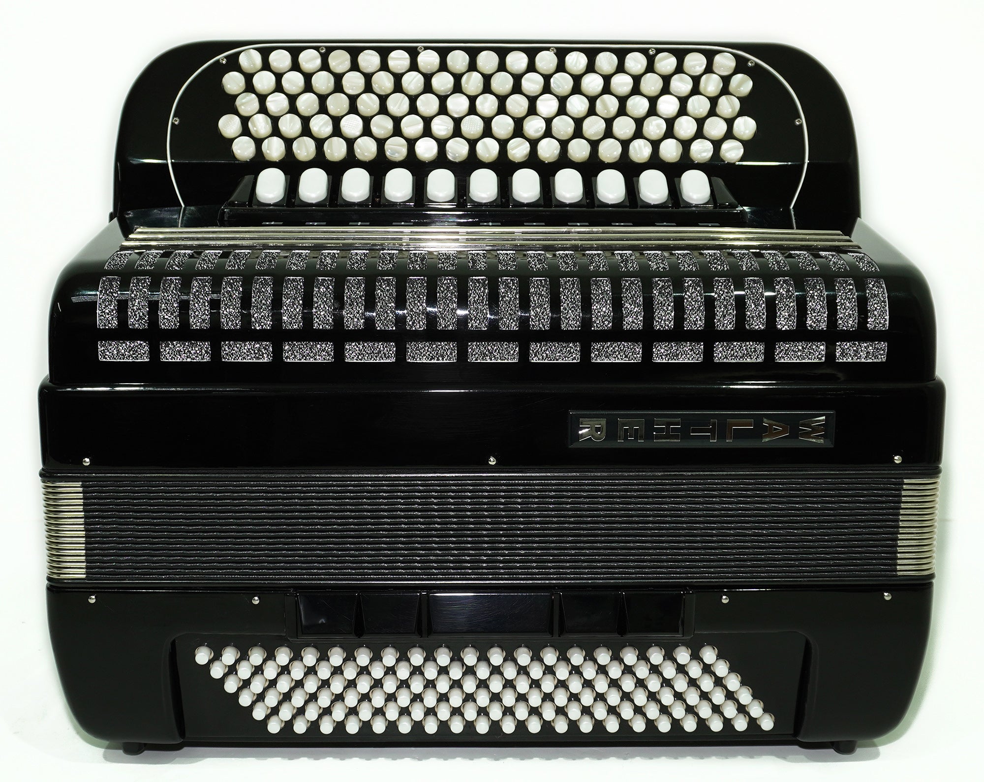 Walther 120 Bass 5 Row Button Accordion C Griff, German Concert Bayan, Straps and Hard Case, Perfect Professional Accordian for Adults, 2501