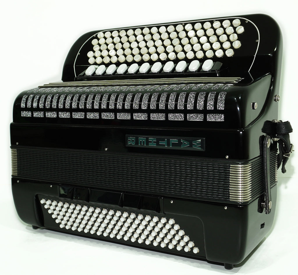 Walther 120 Bass 5 Row Button Accordion C Griff, German Concert Bayan, Straps and Hard Case, Perfect Professional Accordian for Adults, 2501