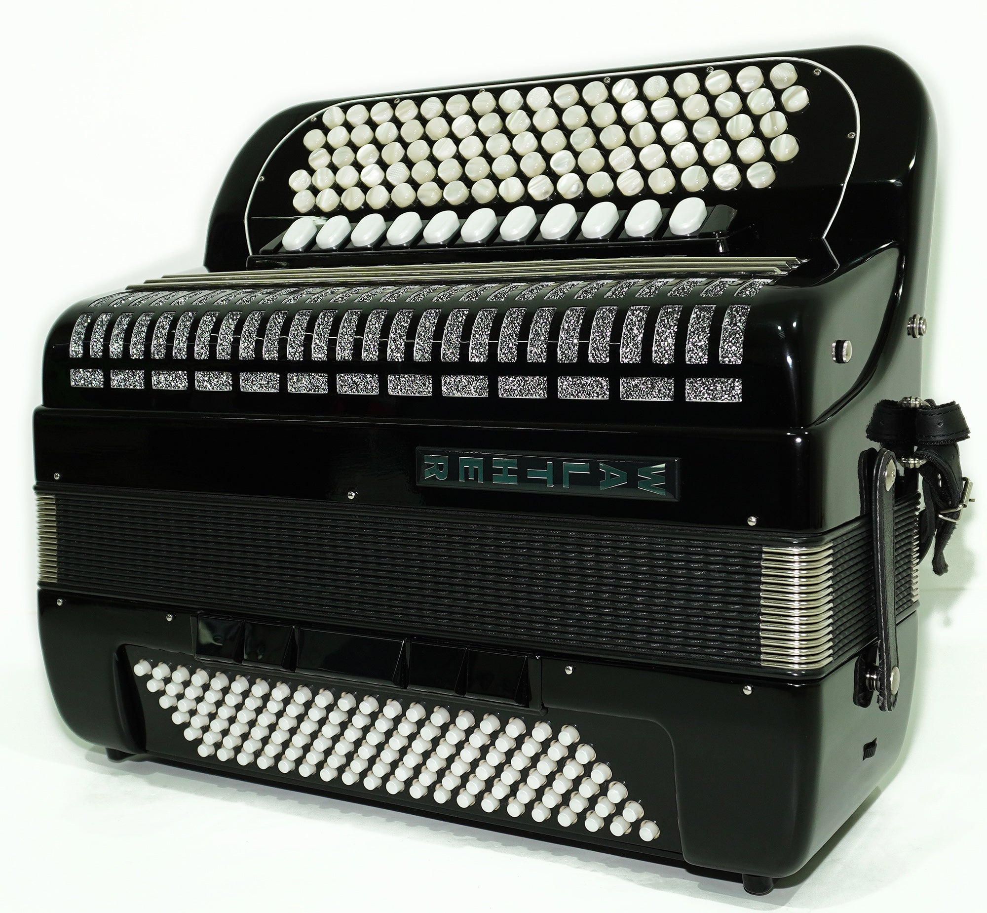 Walther 120 Bass 5 Row Button Accordion C Griff, German Concert Bayan, Straps and Hard Case, Perfect Professional Accordian for Adults, 2501