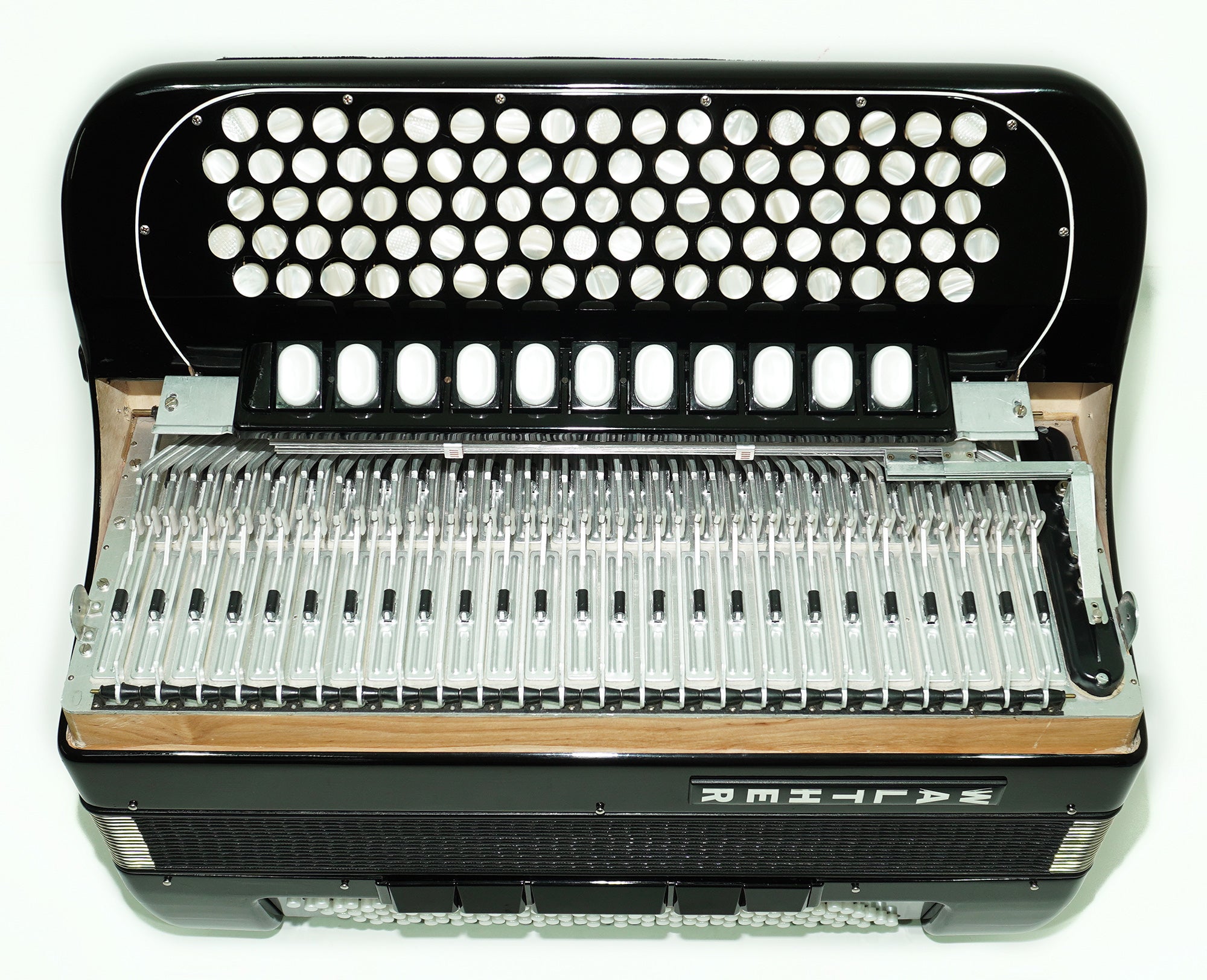 Walther 120 Bass 5 Row Button Accordion C Griff, German Concert Bayan, Straps and Hard Case, Perfect Professional Accordian for Adults, 2501