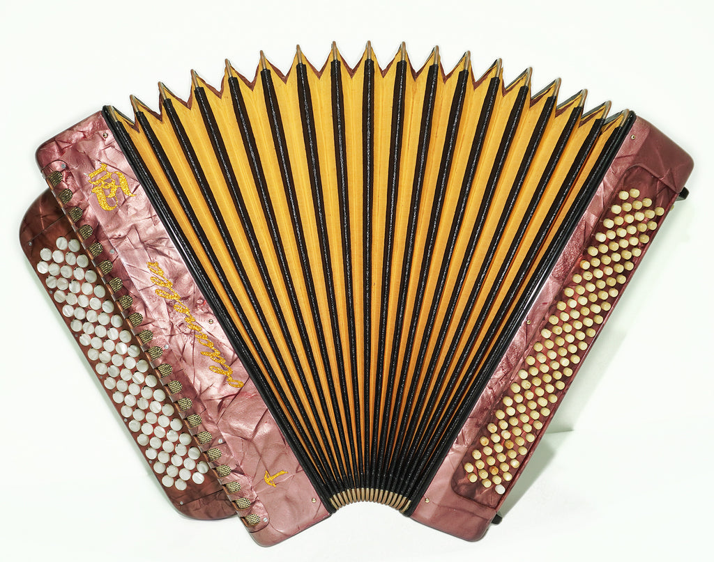 Rare Soldanella 5 Row Button Accordion, made in Switzerland, New Straps, Vintage Original Accordeone de Botones, Old Accordian Bajan, 2535